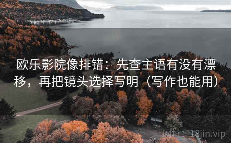 欧乐影院像排错：先查主语有没有漂移，再把镜头选择写明（写作也能用）